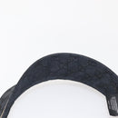 GUCCI GG Canvas Web Sherry Line Sun Visor S Black Red Auth 121306-14