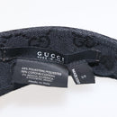GUCCI GG Canvas Web Sherry Line Sun Visor S Black Red Auth 121306-12