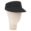 GUCCI GG Canvas Web Sherry Line Sun Visor S Black Red Auth 121306-1