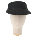 GUCCI GG Canvas Web Sherry Line Sun Visor S Black Red Auth 121306-13