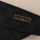 GUCCI GG Canvas Web Sherry Line Sun Visor S Black Red Auth 121306-7