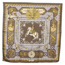 HERMES Carre 90 Scarf Silk Gray Auth 121309-1
