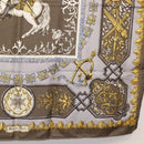 HERMES Carre 90 Scarf Silk Gray Auth 121309-10