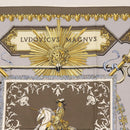 HERMES Carre 90 Scarf Silk Gray Auth 121309-3