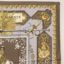 HERMES Carre 90 Scarf Silk Gray Auth 121309-4