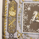 HERMES Carre 90 Scarf Silk Gray Auth 121309-5