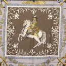 HERMES Carre 90 Scarf Silk Gray Auth 121309-6