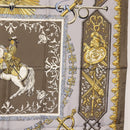 HERMES Carre 90 Scarf Silk Gray Auth 121309-7