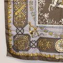 HERMES Carre 90 Scarf Silk Gray Auth 121309-8