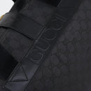 GUCCI GG Canvas Boston Bag Black Gold Auth 121312-10