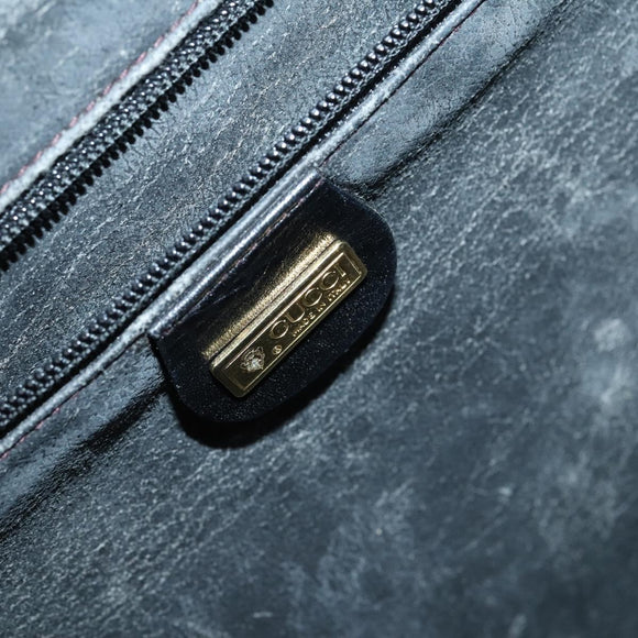 GUCCI GG Canvas Boston Bag Black Gold Auth 121312