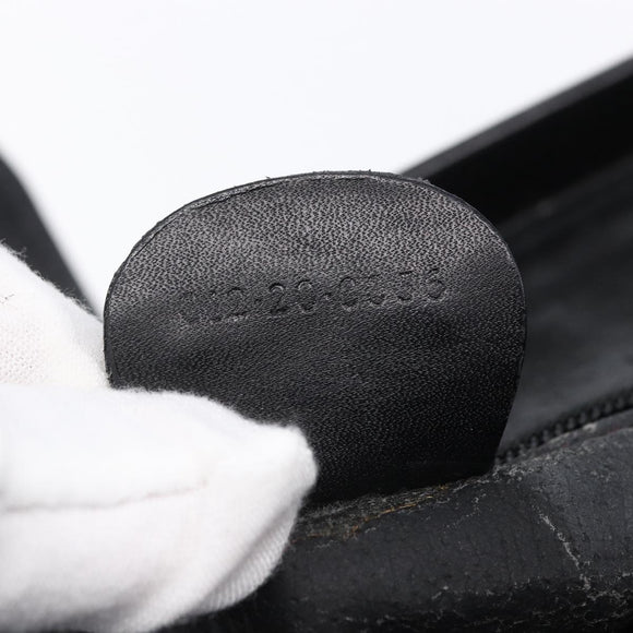 GUCCI GG Canvas Boston Bag Black Gold Auth 121312