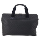 GUCCI GG Canvas Boston Bag Black Gold Auth 121312-2