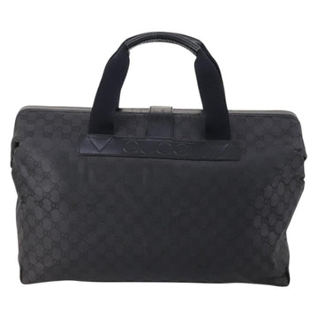 GUCCI GG Canvas Boston Bag Black Gold Auth 121312 - 0