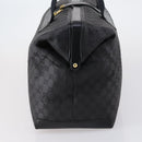 GUCCI GG Canvas Boston Bag Black Gold Auth 121312-3