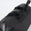 GUCCI GG Canvas Boston Bag Black Gold Auth 121312-6