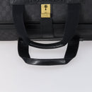 GUCCI GG Canvas Boston Bag Black Gold Auth 121312-7