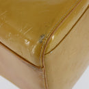 LOUIS VUITTON Monogram Vernis Mercer Boston Bag Beige M91000 LV Auth 121313-14