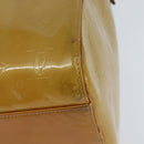 LOUIS VUITTON Monogram Vernis Mercer Boston Bag Beige M91000 LV Auth 121313-16