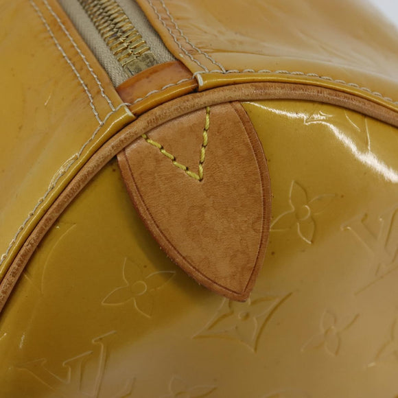 LOUIS VUITTON Monogram Vernis Mercer Boston Bag Beige M91000 LV Auth 121313