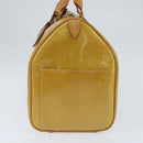 LOUIS VUITTON Monogram Vernis Mercer Boston Bag Beige M91000 LV Auth 121313-4