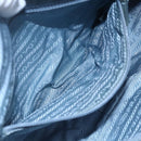 PRADA Shoulder Bag Nylon Light Blue Silver Auth 121317-22