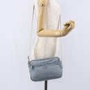 PRADA Shoulder Bag Nylon Light Blue Silver Auth 121317-24
