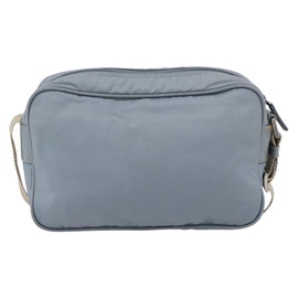 PRADA Shoulder Bag Nylon Light Blue Silver Auth 121317 - 0
