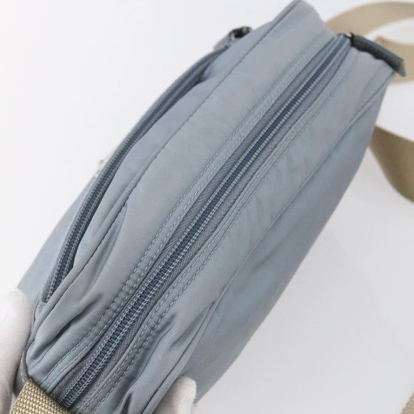 PRADA Shoulder Bag Nylon Light Blue Silver Auth 121317