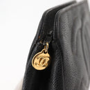 CHANEL Pouch Caviar Skin Black Gold CC Auth 121318-9
