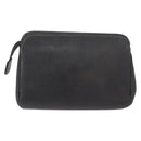 CHANEL Pouch Caviar Skin Black Gold CC Auth 121318-2