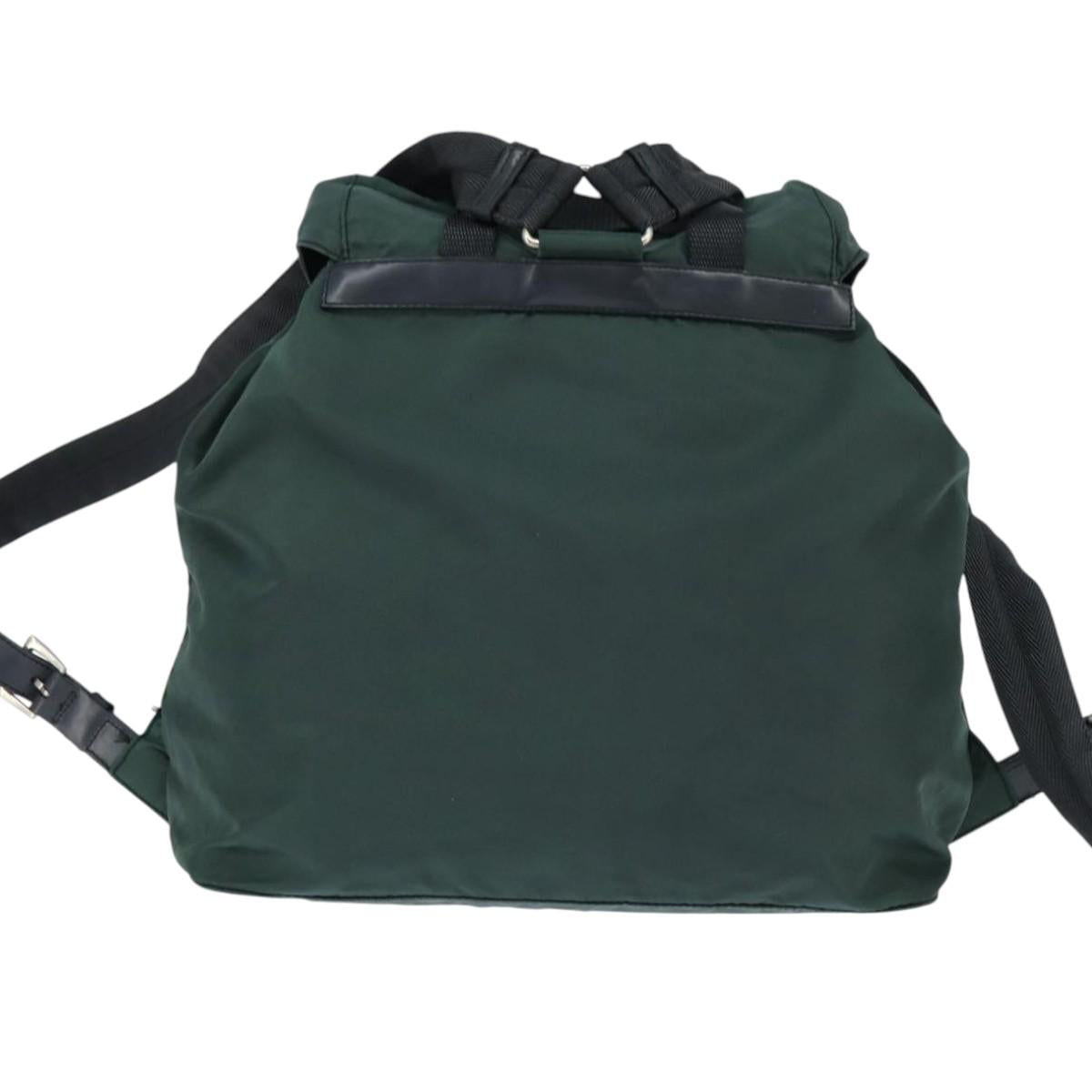 PRADA Backpack Nylon Khaki Silver Auth 121319 | Brand Street  display picture 3