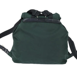 PRADA Backpack Nylon Khaki Silver Auth 121319 - 0