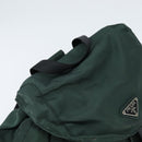 PRADA Backpack Nylon Khaki Silver Auth 121319-6