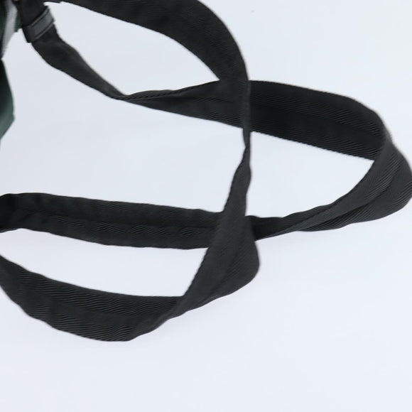 PRADA Backpack Nylon Khaki Silver Auth 121319