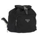 PRADA Backpack Nylon Black Silver Auth 121320-1