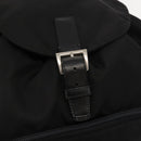 PRADA Backpack Nylon Black Silver Auth 121320-9