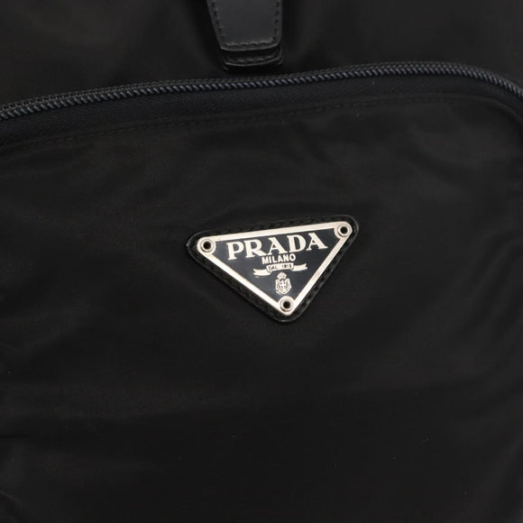 PRADA Backpack Nylon Black Silver Auth 121320