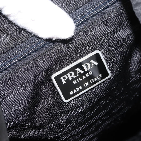 PRADA Backpack Nylon Black Silver Auth 121320