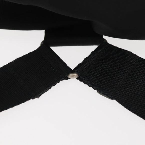 PRADA Backpack Nylon Black Silver Auth 121320