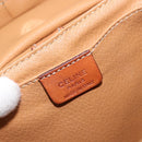 CELINE Macadam Canvas Vanity Pouch PVC Leather Brown Gold Auth 121321-18
