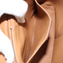 CELINE Macadam Canvas Vanity Pouch PVC Leather Brown Gold Auth 121321-21