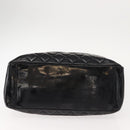 CHANEL Chain Tote Bag Enamel Black Silver CC Auth 121328V-6