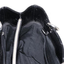 CHANEL Chain Tote Bag Enamel Black Silver CC Auth 121328V-22