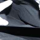 CHANEL Chain Tote Bag Enamel Black Silver CC Auth 121328V-23