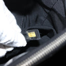 CHANEL Chain Tote Bag Enamel Black Silver CC Auth 121328V-12