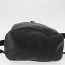 PRADA Backpack Leather Black Silver Auth 121332-5