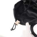 PRADA Backpack Leather Black Silver Auth 121332-20