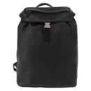 PRADA Backpack Leather Black Silver Auth 121332-13