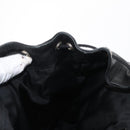 PRADA Backpack Leather Black Silver Auth 121332-23